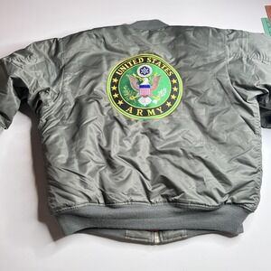 Rothco Jacket‎ Mens 2XL Green MA-1 Bomber Vietnam US Army Veteran 50th Patches
